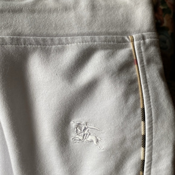 VINTAGE WOMEN’S AUTHENTIC BURBERRY WHITE TRACKSUIT PANTS SIZE L . - Picture 8 of 13